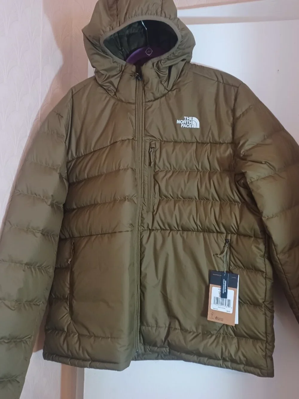 The North Face Terra Peak Puffer Hoodie Green. sz XL